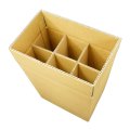 送料無料・ワイン6本用ダンボール箱、仕切り板付 274×181×335mm 「20セット」適応瓶：約90φ×320Hまで