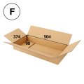 送料無料・衣類用ダンボール箱 504×374×高さ90mm「60枚」F