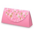 画像1: 送料無料・ギフト箱（洋菓子用）クラッチバッグ ピンク 240×60×100mm「100枚」 (1)