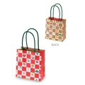 送料無料・ミニバッグ お年賀 市松 120×60×130mm「200枚」