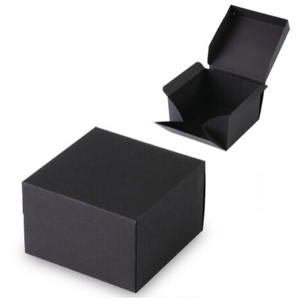画像1: 送料無料・ギフト箱（洋菓子用）マテリアルキューブ ノワール 125×125×80mm「100枚」