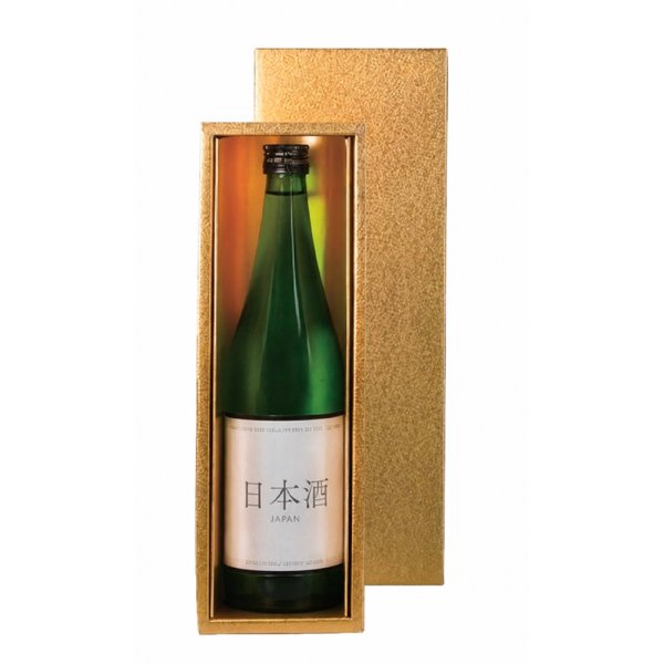 画像1: 送料無料・ギフト箱（酒用）ゴールド720ml 細太兼用1本 300×89×90mm「50枚」
