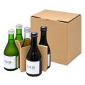 送料無料・ギフト箱（酒用）300ml5本 クラフト 190×140×205mm「100枚」