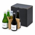 画像1: 送料無料・ギフト箱（酒用）300ml5本 黒 190×140×205mm「100枚」 (1)