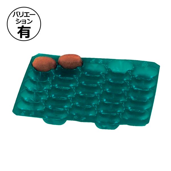 画像1: 送料無料・トレー（フルーツ用）ペットキウイグリーン 21穴~36穴  外寸410×330mm「600枚」