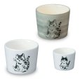 画像1: 送料無料・陶器 ニャンカップ 2色アソート 70φ×55mm「120個」 (1)