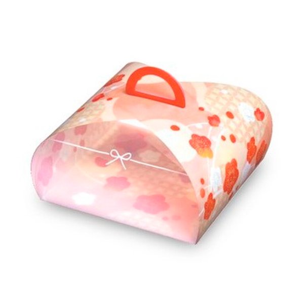 画像1: 送料無料・クリアケース（食品用ケース）クレストケース 梅なごみ 122×122×70mm「100枚」