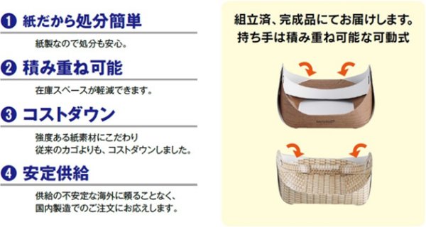 画像5: 送料無料・紙トレー フルーツバスケット ラッピング袋 有/無 230×150×H170mmほか「20枚から」