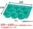 画像2: 送料無料・トレー（フルーツ用）ソフトエース 2kg用グリーン 外寸 226×295mm 5穴~15穴「800枚」 (2)