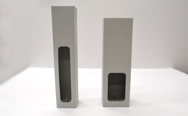 画像6: 送料無料・ギフト箱(酒用)筒式窓付きカートン 68×68×212mmほか「200枚」