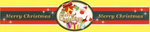 画像1: 送料無料・帯シール「Merry Christmas」190×40mm「1冊100枚」全3色