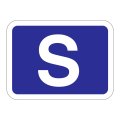 送料無料・販促シール「S」40x29mm「1冊500枚」