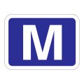 送料無料・販促シール「M」40x29mm「1冊500枚」