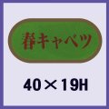 送料無料・販促シール「春キャベツ」40x19mm「1冊1,000枚」