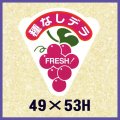 送料無料・販促シール「種なしデラ」49x53mm「1冊500枚」