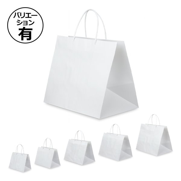 画像1: 送料無料・フラット（晒）マチ広 手提げ紙袋　全5種 「100枚」