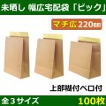 送料無料・未晒し（茶）クラフト 幅広宅配袋　全3種「100枚」