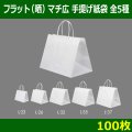 送料無料・フラット（晒）マチ広 手提げ紙袋　全5種 「100枚」