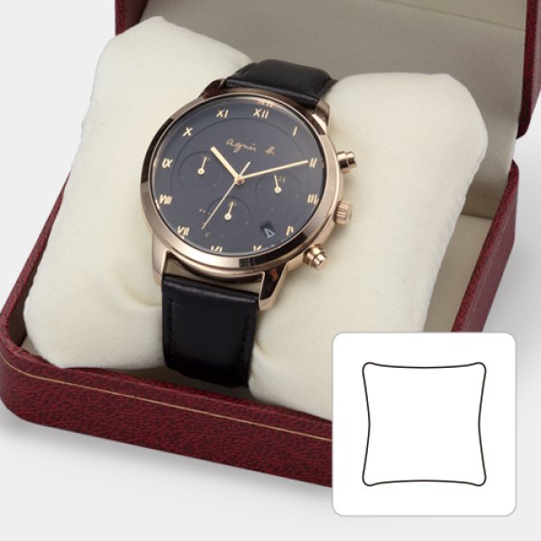 画像5: 送料無料・アクセサリー用ギフト箱 時計ケース「CB-101W・BR」 外寸:95×95×55mm「6個」ウォッチ、ブレスレット用