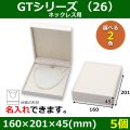 送料無料・アクセサリー用ギフト箱 GTシリーズ（26） 外寸：160×201×45(mm) 「5個」（ネックレス、イヤリング、ピアス、リング）全2色