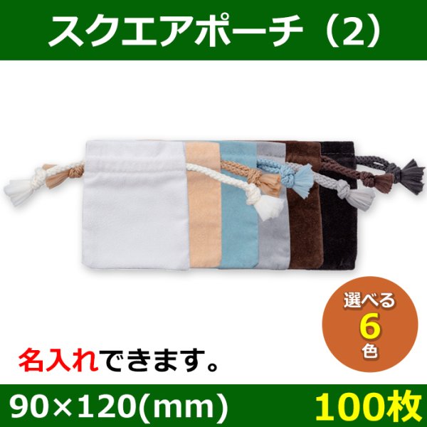画像1: 送料無料・アクセサリー用ポーチ SC-061 スクエアポーチ（2） 外寸：90×120mm 「100枚」全6色