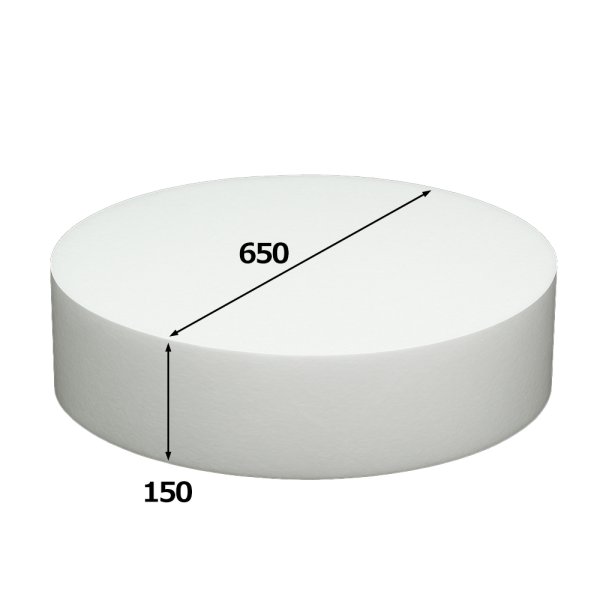 画像1: 円柱発泡スチロール650φ×150mm「1個」