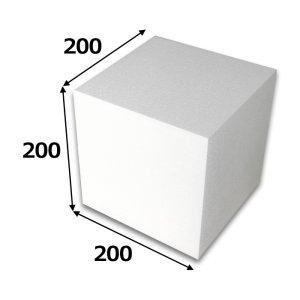 画像1: 送料無料・発泡スチロール200×200×200mm立方体「8個」