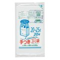 送料無料・手付きポリ袋「容量表示入タイプ・白半透明」550(330+220)×600mm 厚み0.020mm「600枚」