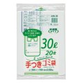 送料無料・手付きポリ袋「容量表示入タイプ・白半透明」500×700mm 厚み0.020mm「600枚」