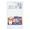 送料無料・ポリ袋「容量表示入り 45リットルタイプ・白半透明」650×800mm 厚み0.025mm「500枚」