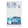 送料無料・ポリ袋「容量表示入り 45リットルタイプ・白半透明」650×800mm 厚み0.015mm「800枚」