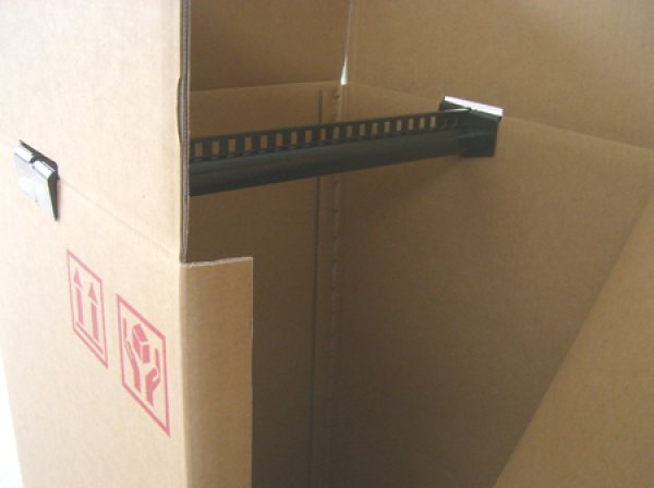 画像5: 引越・保管用ハンガー吊ダンボール箱 「大」 480×490×1,300mm 「1セット」WF（紙厚8mm）