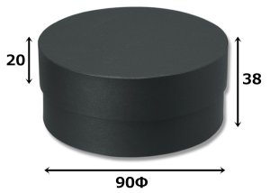 画像3: 送料無料・既製品貼り箱・円形かぶせ式貼箱 90Φ×38・蓋20(mm)「50個・100個・200個」全2色
