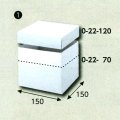 送料無料・白無地組み立てかぶせ箱150×150×120　フタ高40(mm) 「10枚から」