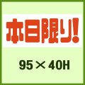 送料無料・販促シール「本日限り！」95x40mm「1冊500枚」