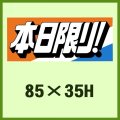 送料無料・販促シール「本日限り！」85x35mm「1冊250枚」