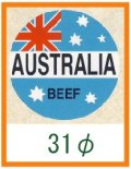 送料無料・精肉用販促シール「AUSTRALIA」31x31mm「1冊500枚」