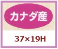 送料無料・販促シール「カナダ産」37x19mm「1冊1,000枚」