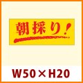 送料無料・販促シール「朝採り！」50x20mm「1冊1,000枚」