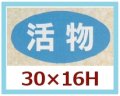 送料無料・販促シール「活物」30x16mm「1冊1,000枚」