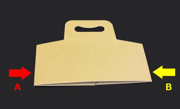 「A」と「B」の部分を両側から押すと、簡単に組み立てられます。