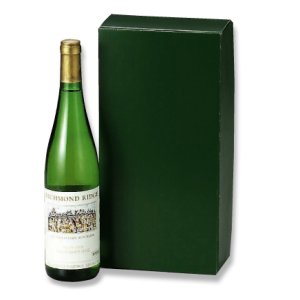 画像1: 送料無料・ワイン2本入箱グリーン 「100箱」　適応瓶：約80φ×340Hまで