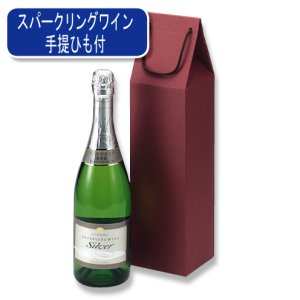 画像1: 送料無料・スパークリングワイン1本手提箱 「100箱」E段　適応瓶：約96φ×330Hまで