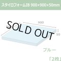 送料無料・スタイロフォームIB「ブルー 」900×900×50mm「2枚」