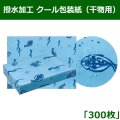 送料無料・撥水加工 クール包装紙（干物用） 890×580ｍｍ「300枚」　