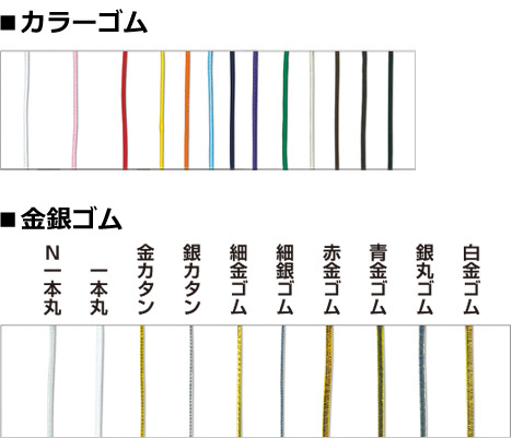 カラーゴムひも