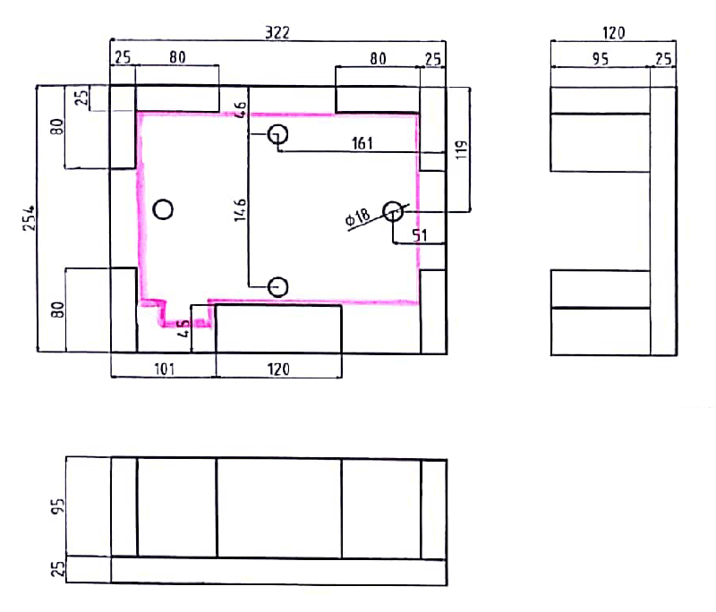 オーディオ機器用設計図面