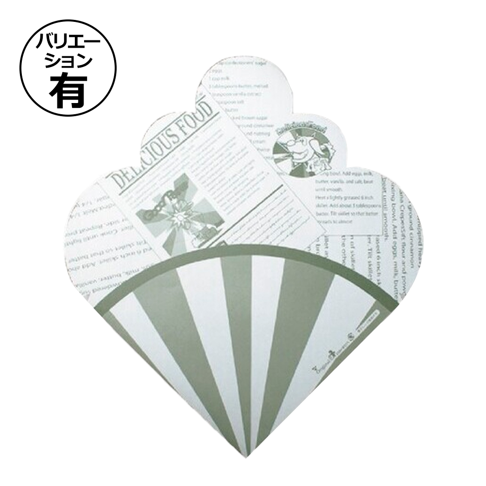 送料無料・テイクアウト用 晒（白ベース） クレープロール平 330×375mm「1,500枚から」