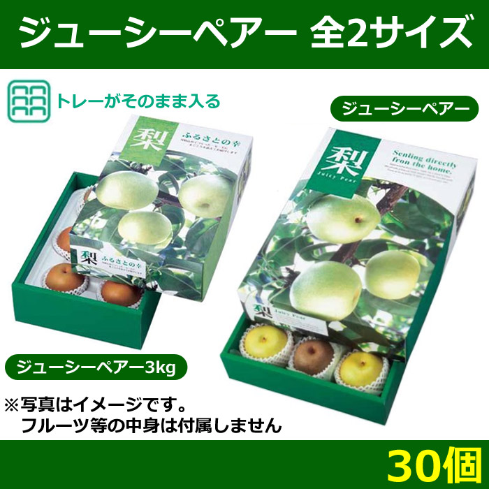 送料無料 梨用ギフトボックス ジューシーペアー 全2サイズ 30個 段ボール箱と梱包資材のin The Box インザボックス
