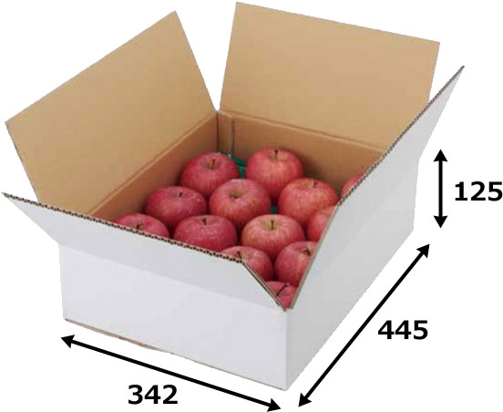 送料無料・フルーツ用外箱（宅配箱）A式りんご白無地 5kg「40個」 | 段ボール箱と梱包資材のIn The Box（インザボックス）